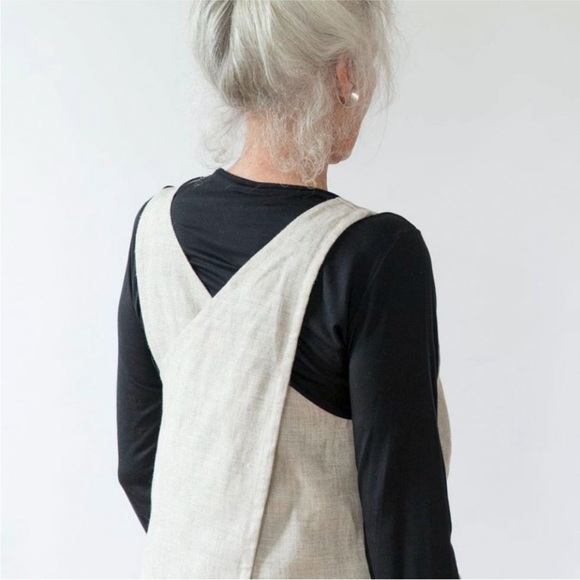 SOST South Street Linen Pinnie Apron Dress - Picture 11 of 12